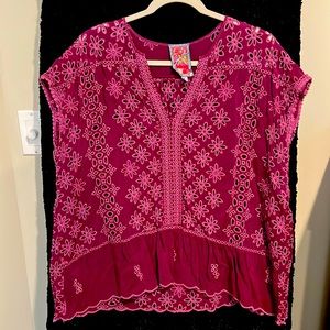 Johnny Was eyelet top